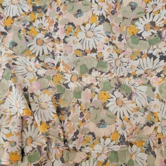 🛑 2 / $40 Sale! Lauren Conrad Floral A-Line Mini Elastic Waist Ruffle Skirt NWT - Picture 3 of 11